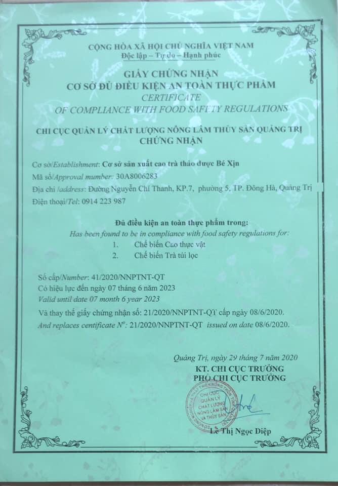 CAO LÁ VẰNG BÉ XỊN 5 TẤM (100g)