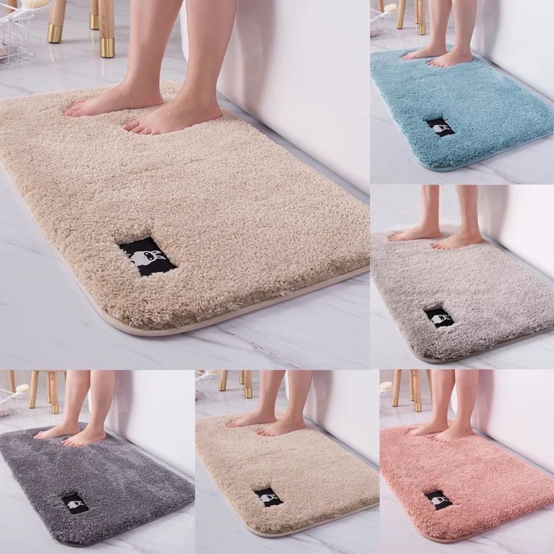 Thảm lau chùi chân chống trơn trượt sợi len siêu mịn kích thước 40x60cm, thảm lau chân thấm hút tốt, tham lau chui chan