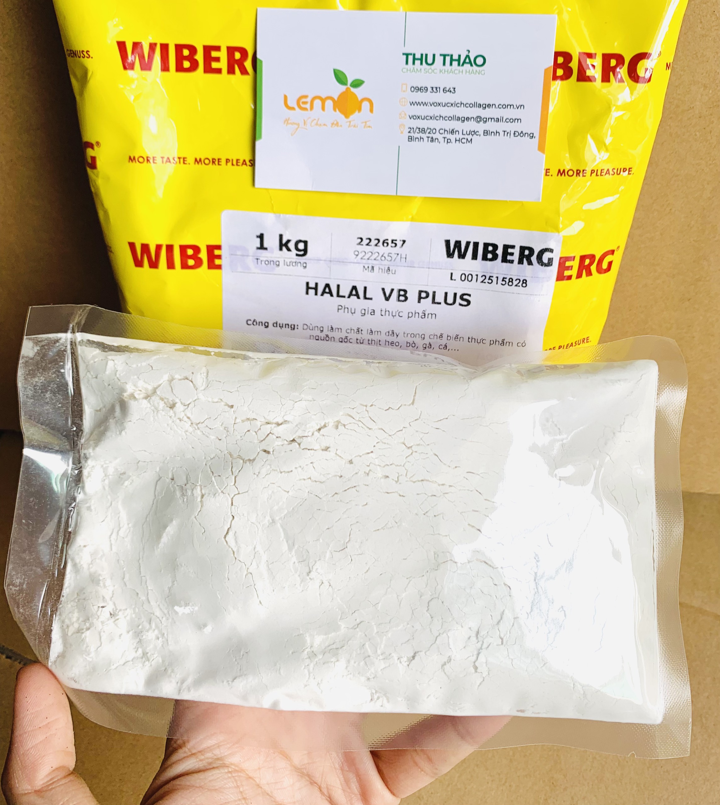 100g Bột giòn dai OPTIMISER VB PLUS (chiết xuất rong biển) - Chuyên hút nước, tạo độ dẻo, giòn sựt cho xúc xích, chả lụa