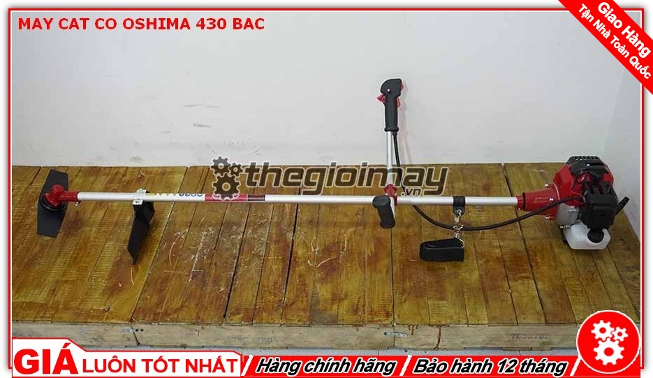 [HCM]Máy cắt cỏ 2 thì oshima 430 bạc