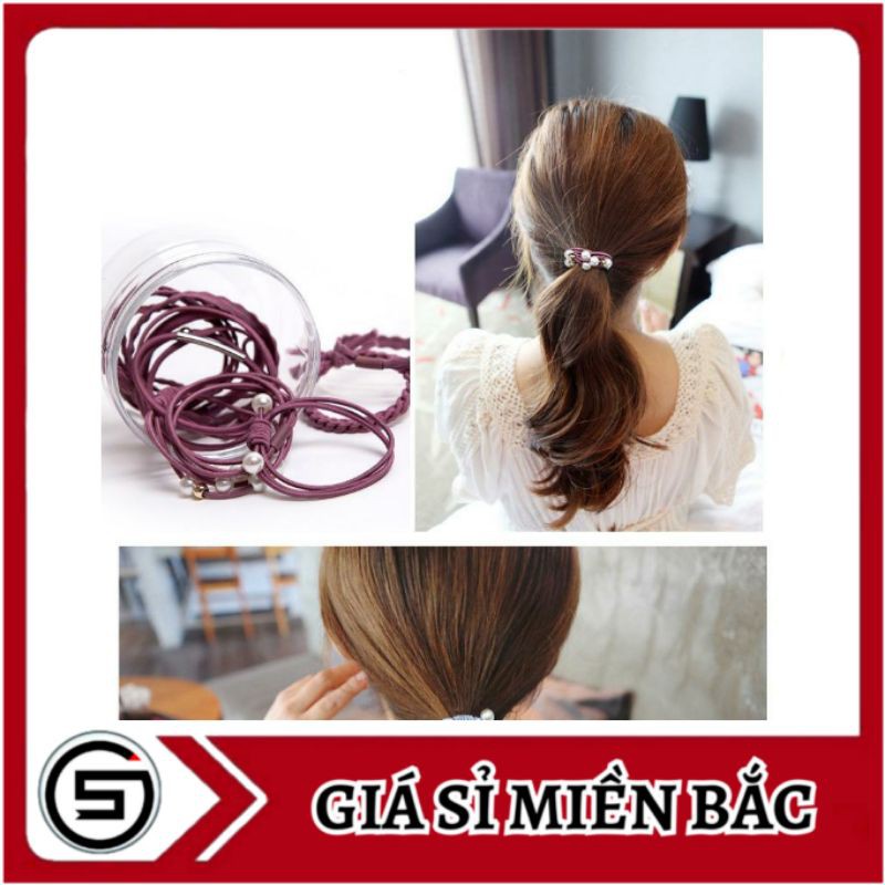 Hộp 12 dây buộc tóc cá tính cho bạn gái