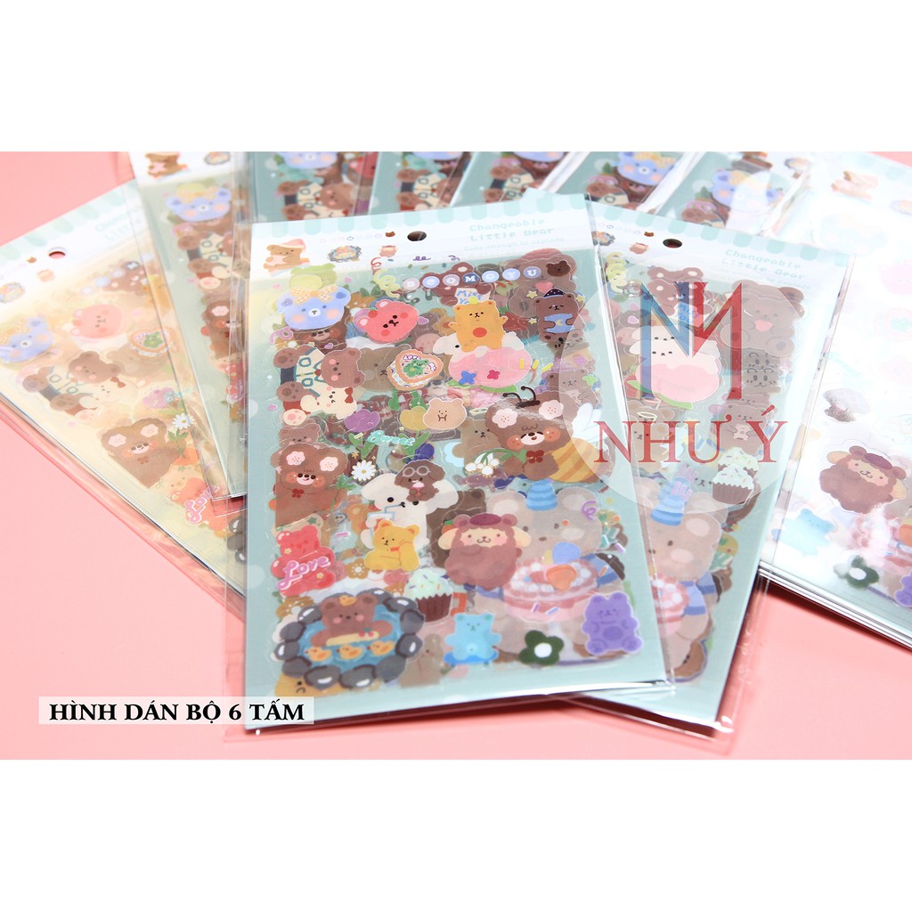 Sticker HÌNH DÁN BỘ 6 TẤM