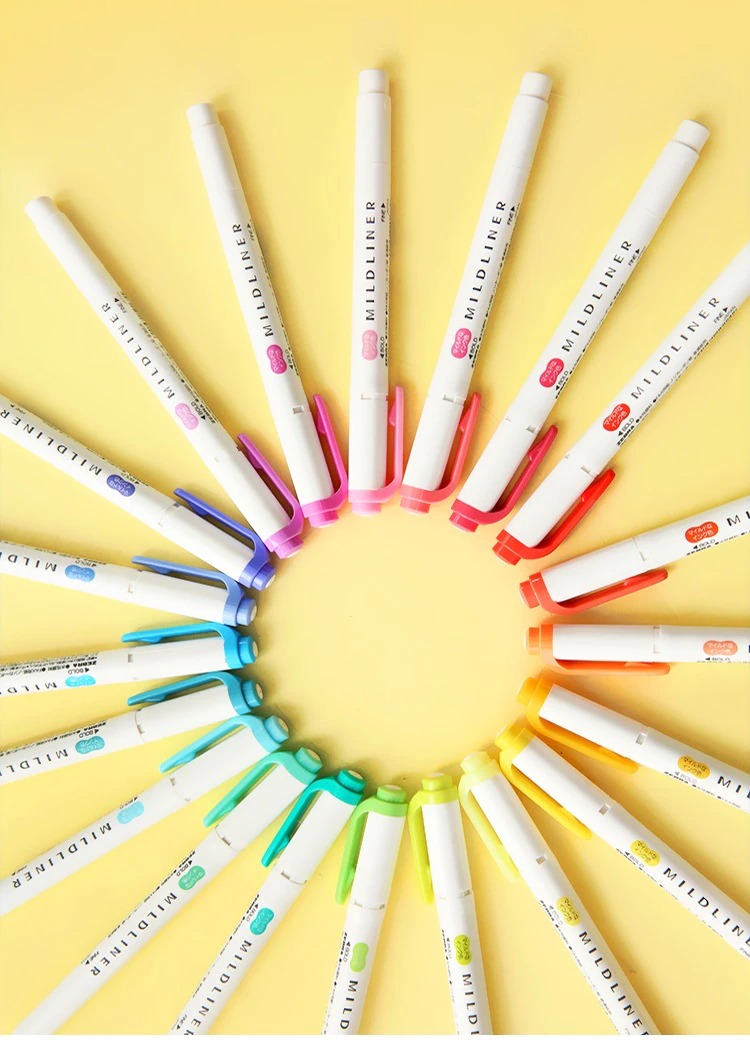 Bút đánh dấu hai đầu Zebra mildliner Nhật Bản
