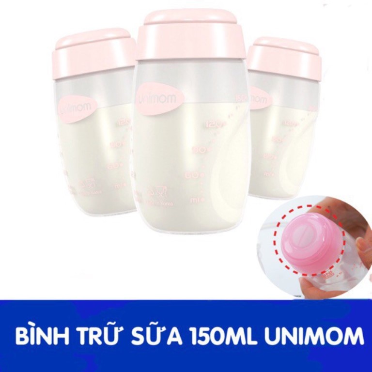 (Made in Korea) 1 - 3 Bình trữ sữa cao cấp 150ml Unimom UM880045