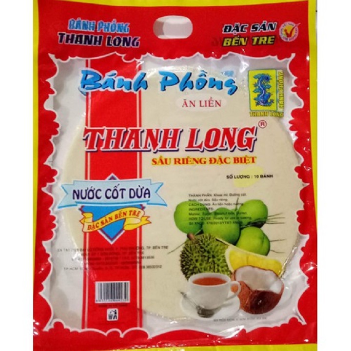 Bánh phồng sữa nước cốt dừa- Đặc sản Bến Tre (bịch 10 cái)