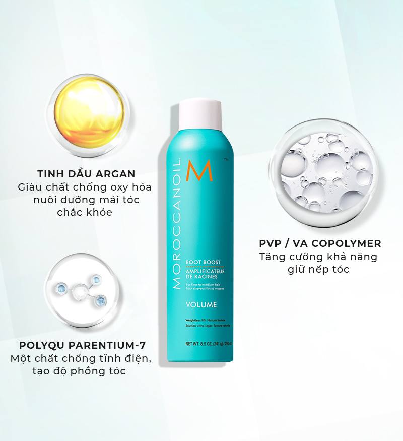 Xịt Tăng Phồng Root Boost Moroccanoil 250Ml