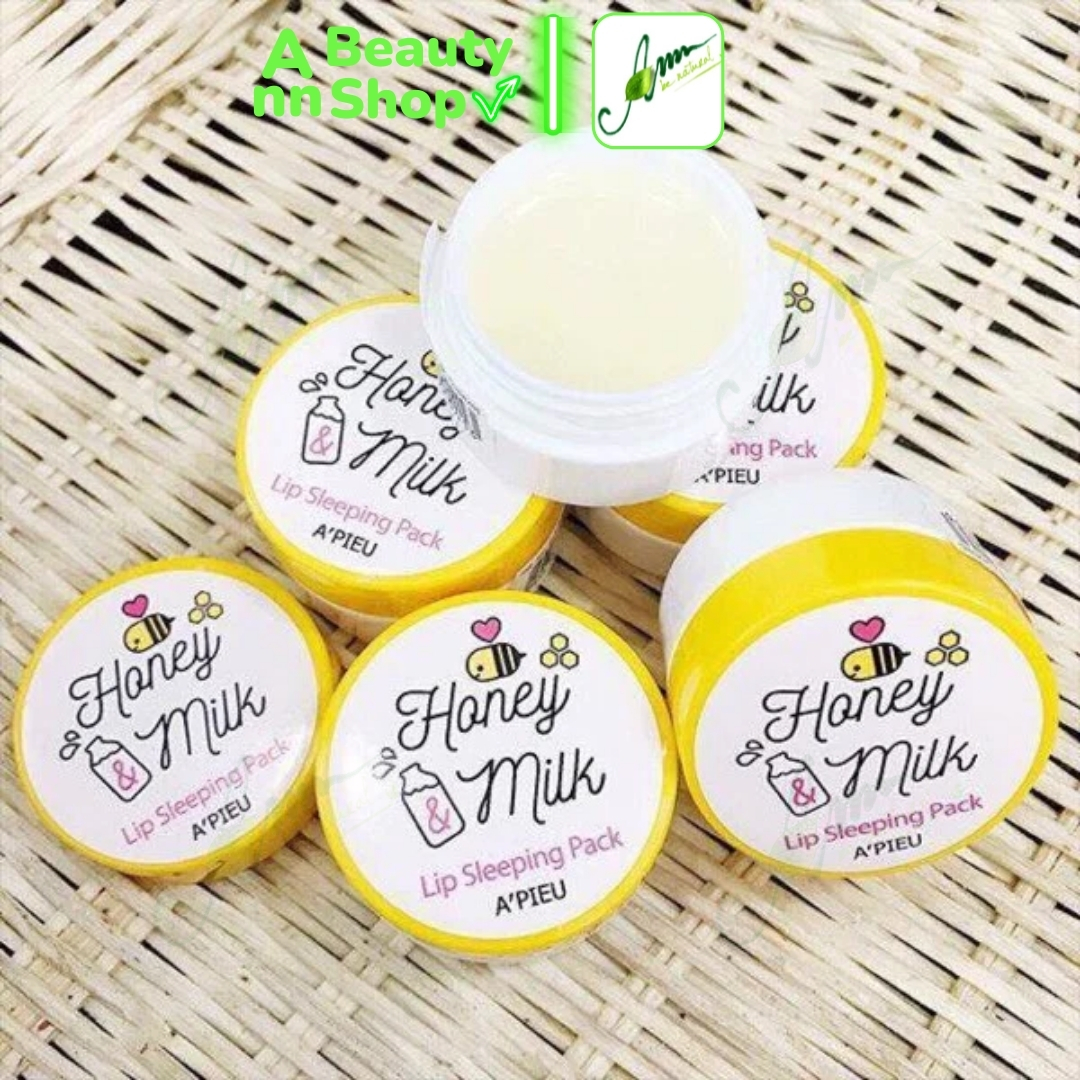Mặt nạ ngủ cho môi Apieu Honey Milk Lip Sleeping Pack
