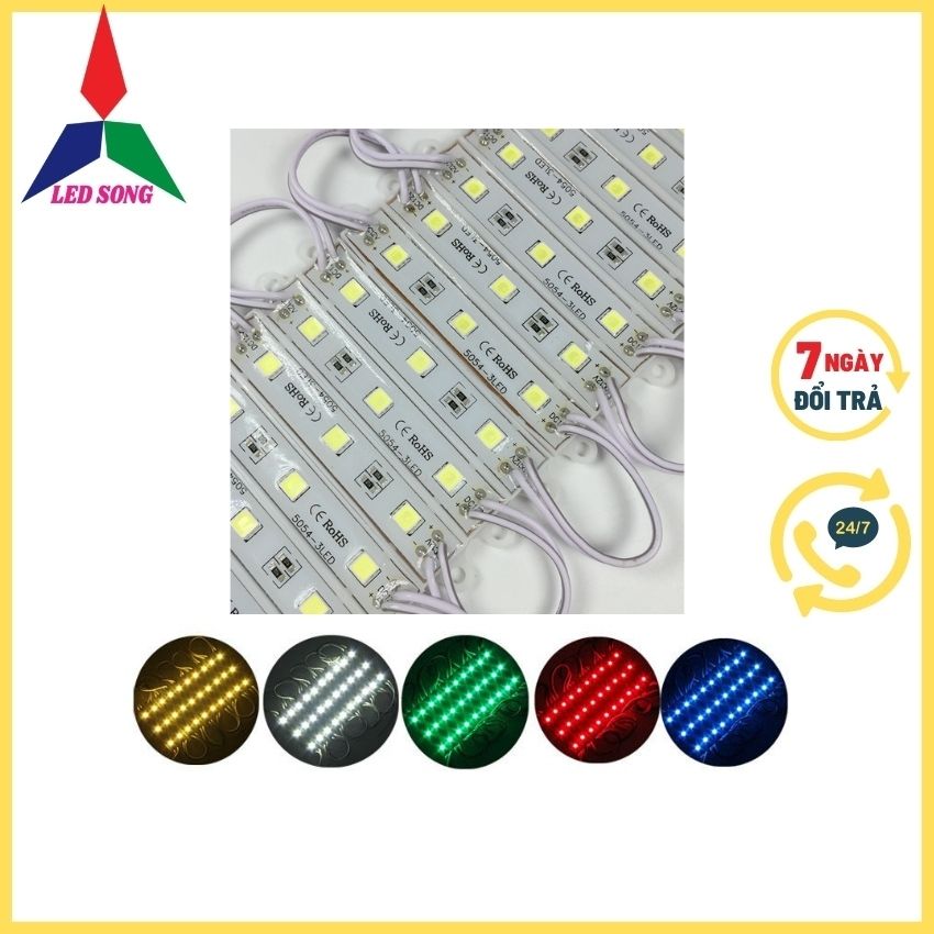 Led Hắt 3 Bóng 5054 Siêu Sáng 12v Vỉ 20 Thanh