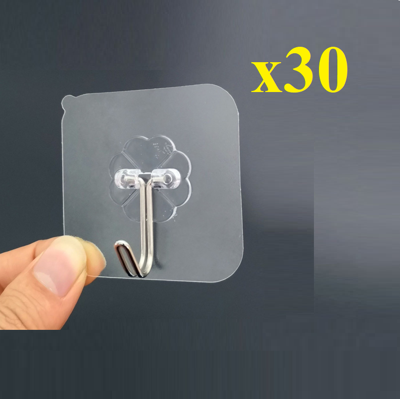 [100%] COMBO 30 Móc dán tường siêu chắc
