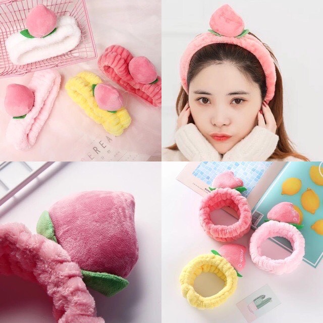 Băng đô, bờm tóc trang điểm make up trái đào dễ thương 01