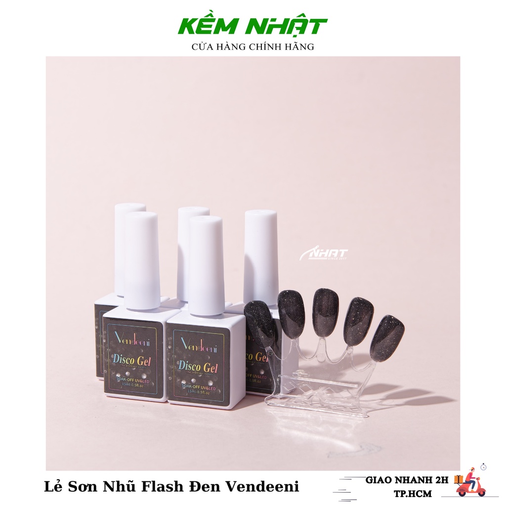 Lẻ Sơn Nhũ Flash Đen Siêu Sáng Vendeeni