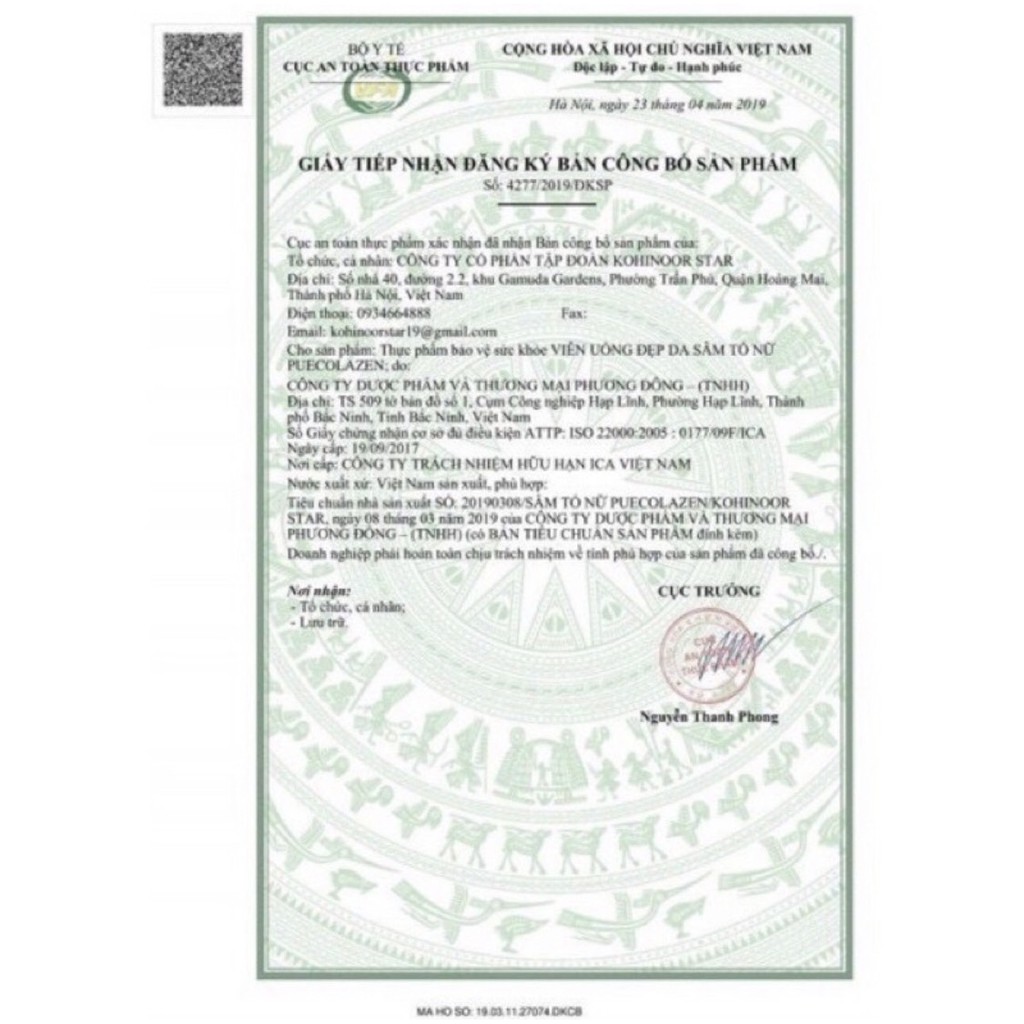 [HCM]SÂM TỐ NỮ PUECOLAZEN CHÍNH HÃNG