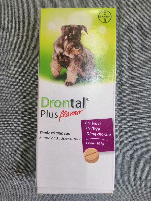 th,uốc sổ giun cho chó Drontal(1 viên 10 ký) giá 34k/ 1 viên