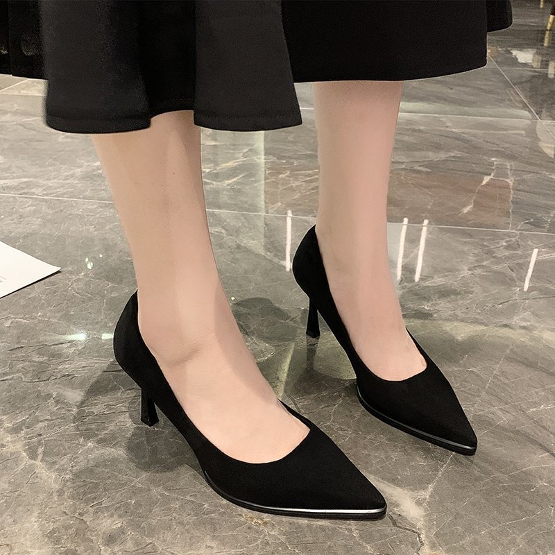 Giày Nữ cao gót chất Da Lộn Quý Phái, Trẻ Trung Sora SD723