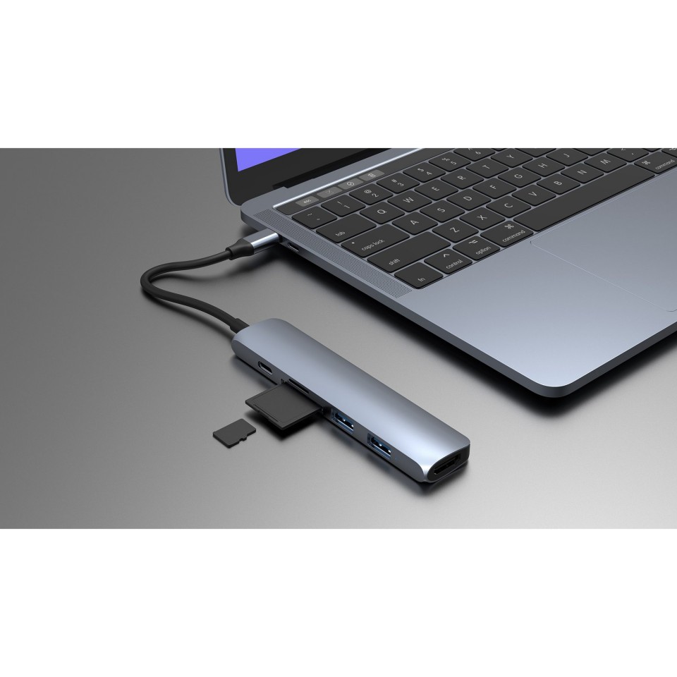 Cổng Chuyển HyperDrive Bar 6IN1 For Macbook/Surface/PC/iPhone 15 - HD22E