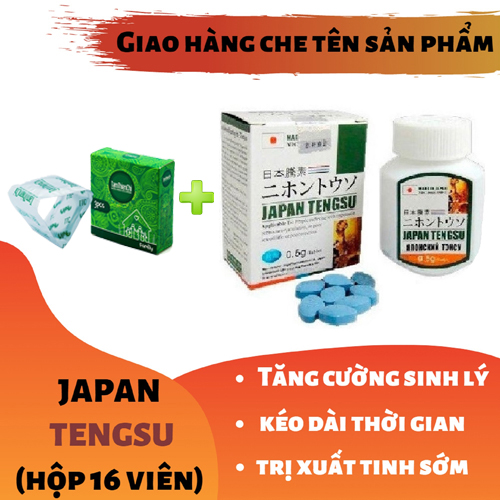 Bao cao su Tâm Thiện Chí Tặng TENGSU tăng sinh lý nam mạnh mẽ hộp 16 viên