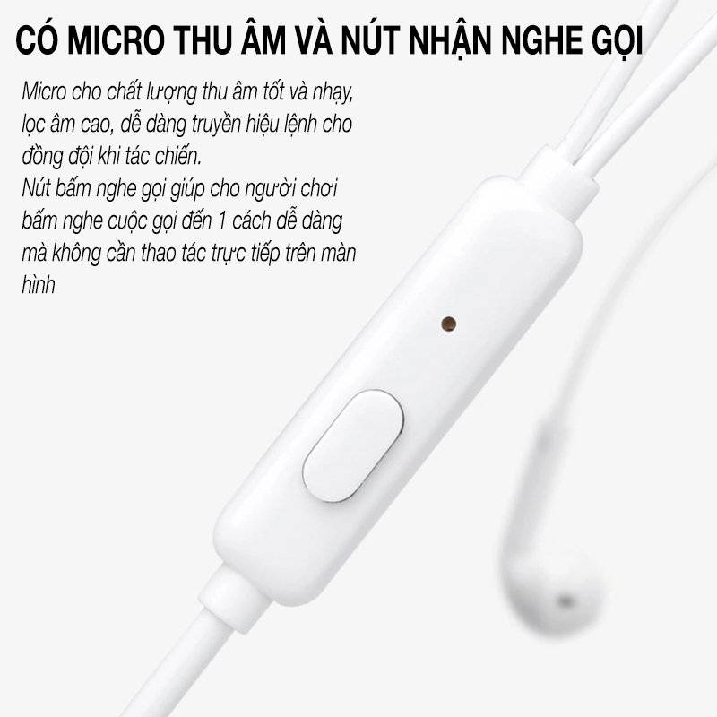 Tai nghe có dây X23 có micro thu âm đàm thoại, không gây đau tai có 2 phân loại Jack 3,5mm và Type C