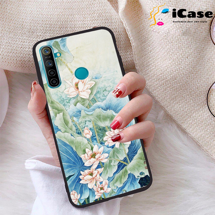 Ốp lưng Realme 5 viền dẻo TPU BST Sen