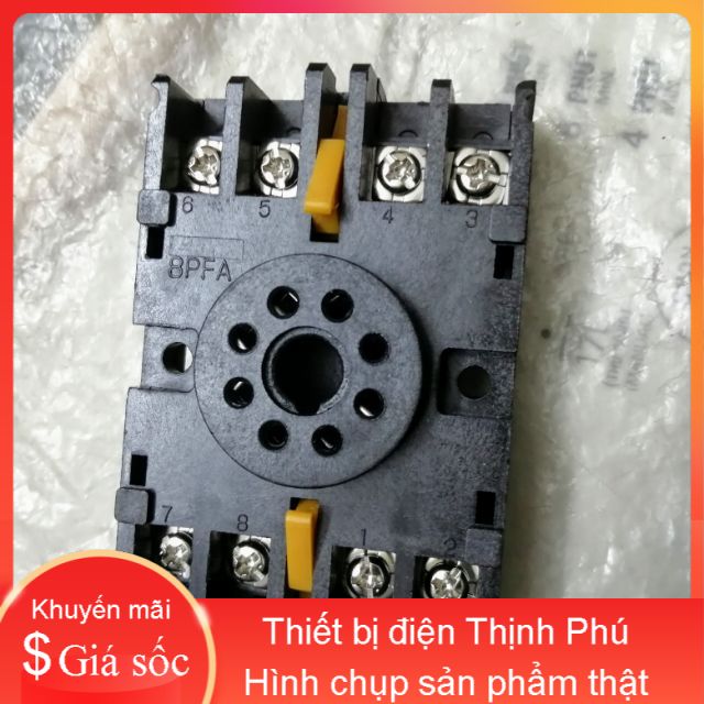 Đế rờ le đồng hồ nhiệt 8 chân tròn lớn 8PFA