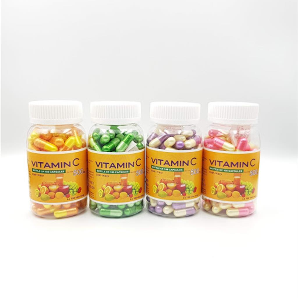 VITAMIN C Lọ 100 viên Vinaphar  [Màu ngẫu nhiên]  giúp tăng cường sức đề kháng cho cơ thể