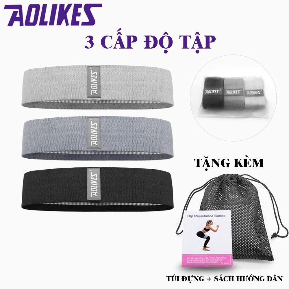 Dây Kháng Lực MiniBand Tập Mông Aolikes 3604 (3 cấp độ)
