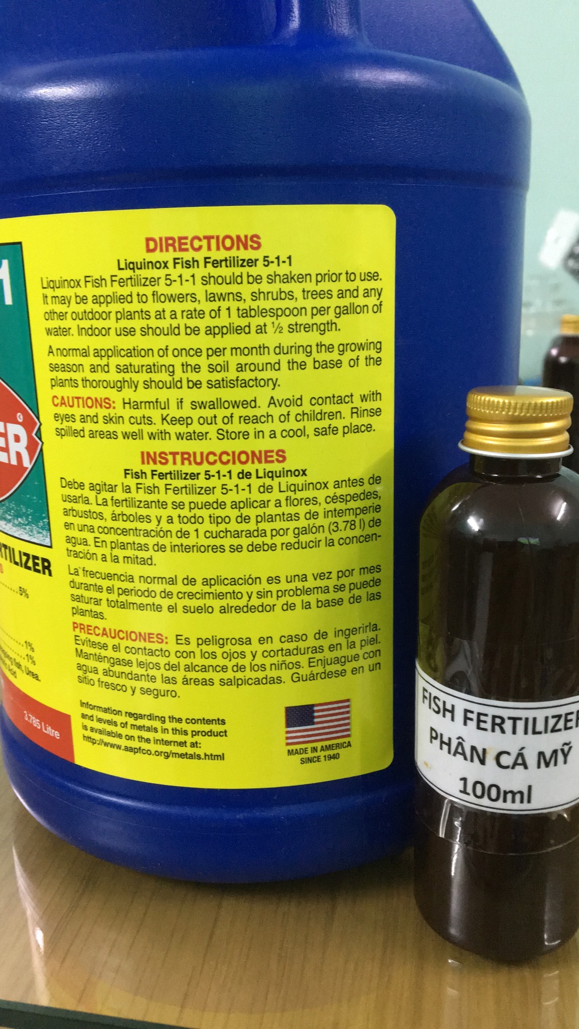 Phân cá hữu cơ nhập khẩu từ Mỹ chiết lẻ lọ 100ml
