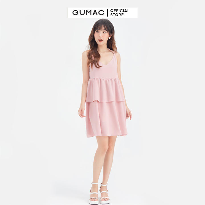 Đầm nữ 2 dây bèo tầng GUMAC DB634 – Gumac >>> top1shop >>> lazada.vn