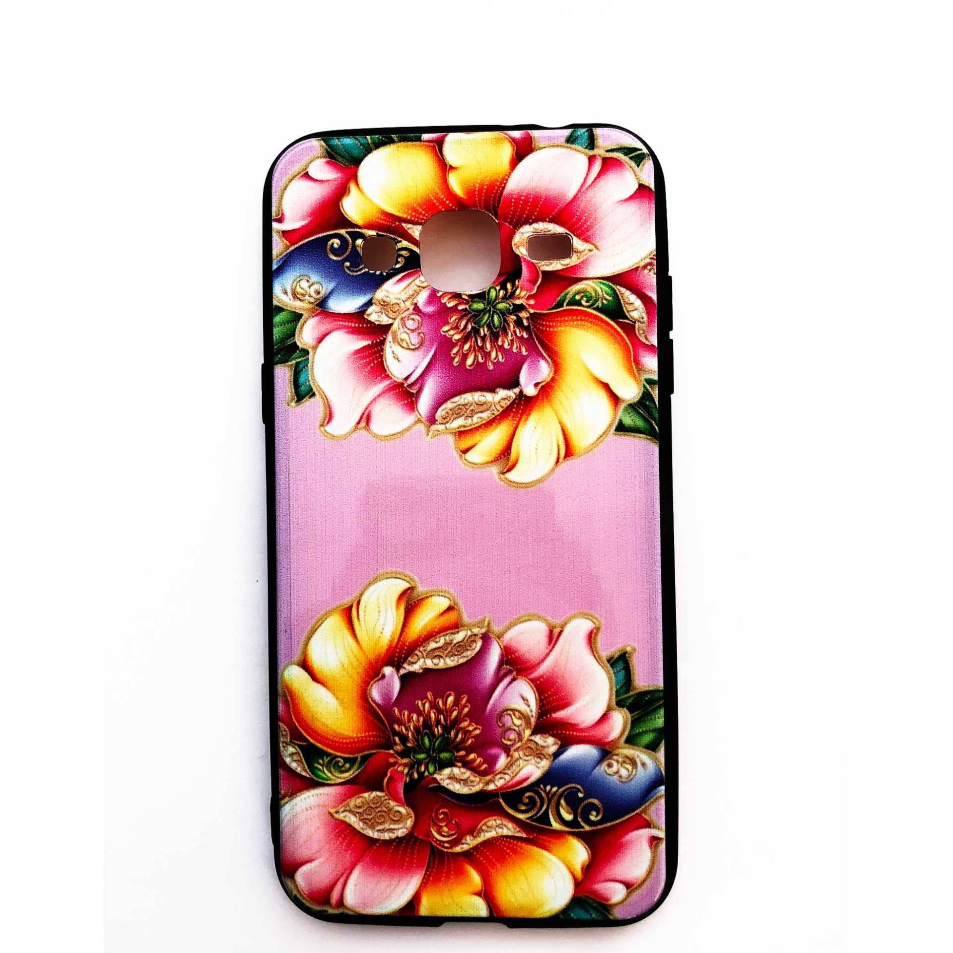 Ốp cứng viền dẻo Samsung J3 (J310, J3 LTE, J3 2016) (Thân trắng -  viền đen - in hình siêu cute)