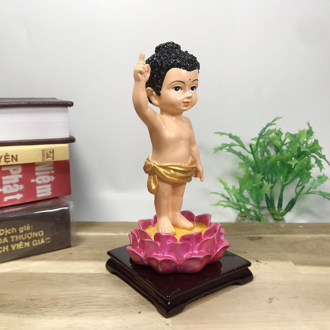 Tượng Đức Phật Đản Sanh vẽ màu cao 13cm
