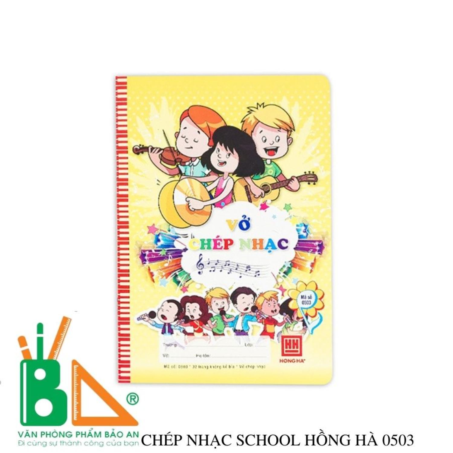 COMBO 3 Vở chép nhạc School Hồng Hà 0503 .Với thiết kế vui tươi, ngộ nghĩnh rất được các bạn nhỏ yêu thích