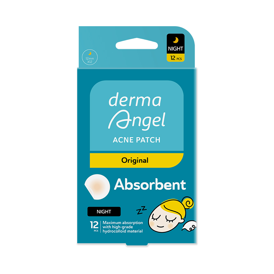 Miếng Dán Mụn Dermaangel Dùng Ban Đêm 12 Miếng