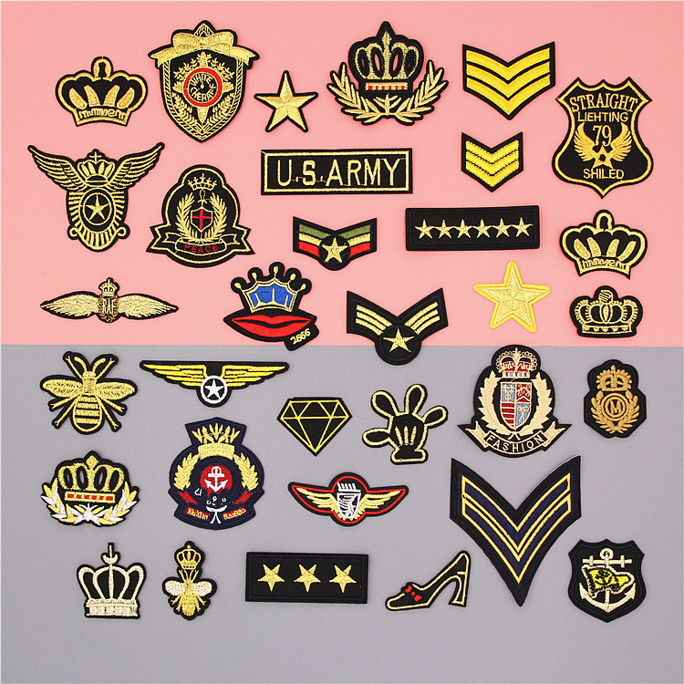 Set 5 miếng sticker huy hiệu a r m y ms77578