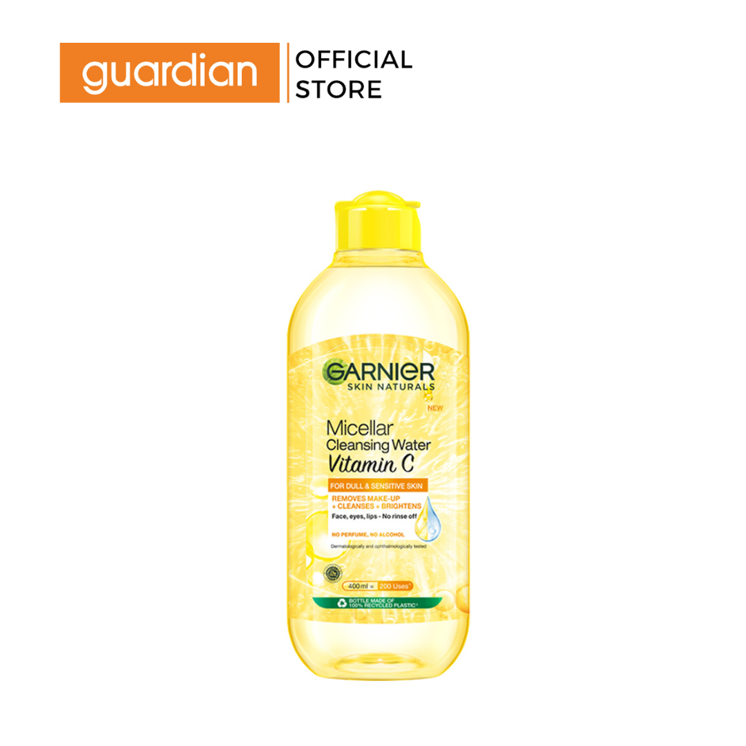 Nước làm sạch và tẩy trang dưỡng sáng da micellar water vitamin c garnier 400ml