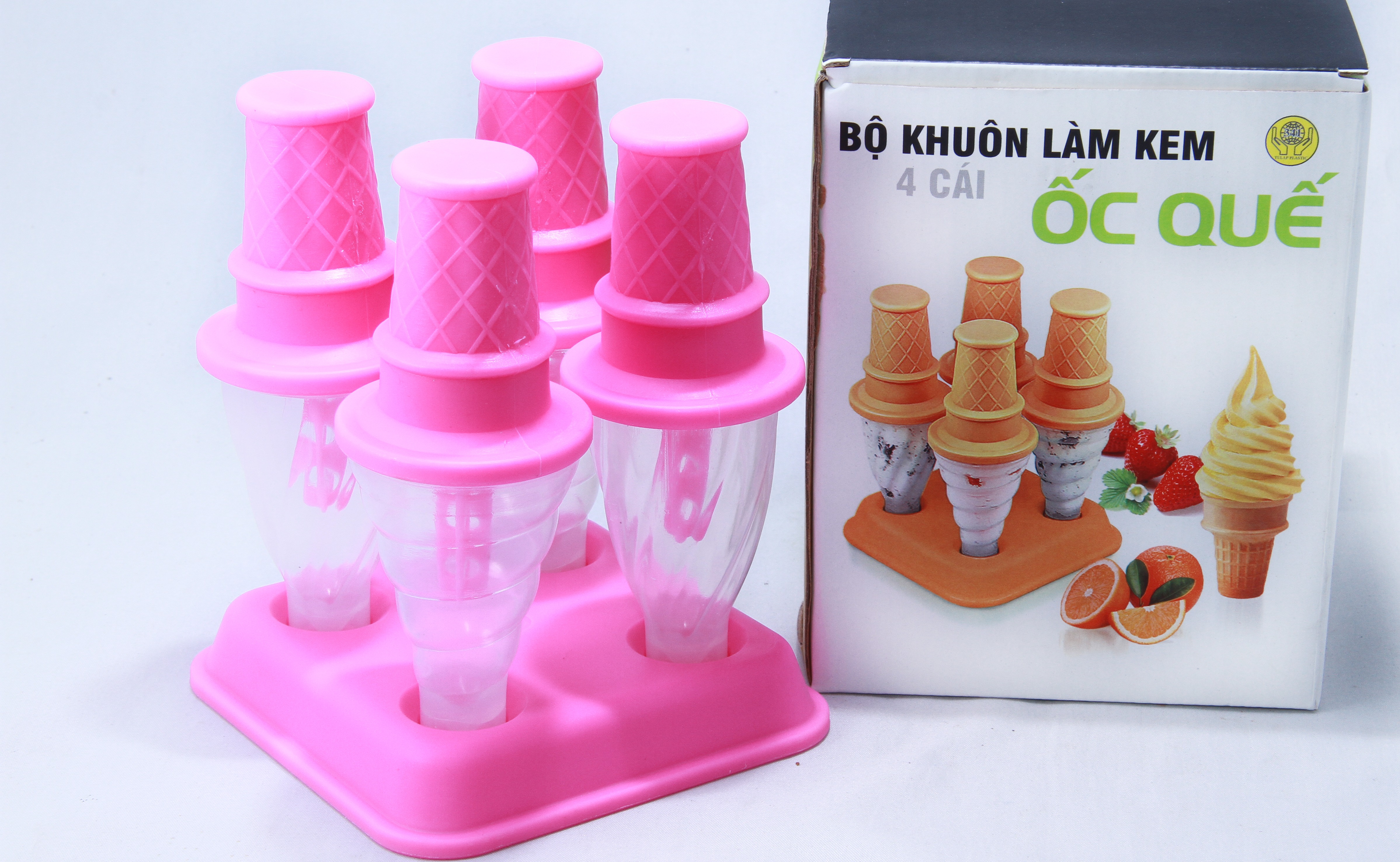 Bộ khuôn làm kem Ốc quế