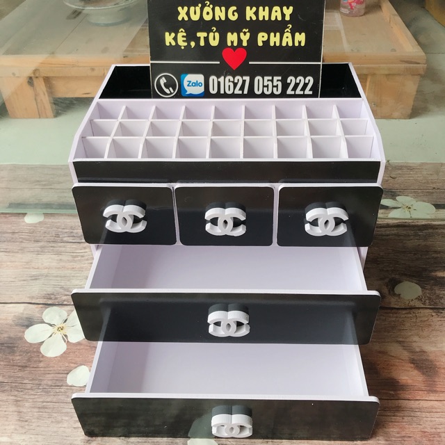 kệ tủ đựng mĩ phẩm 4 tầng đặc biệt đen