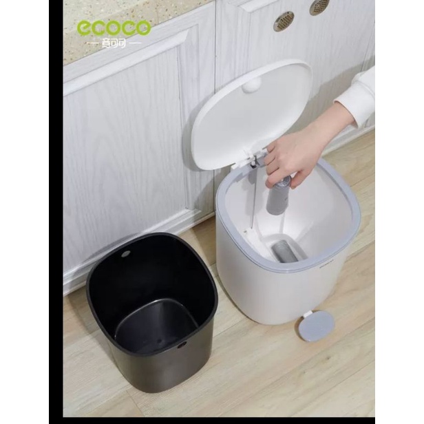 Thùng rác, bật rác đạp chân ECOCO 11L  thông minh 2228