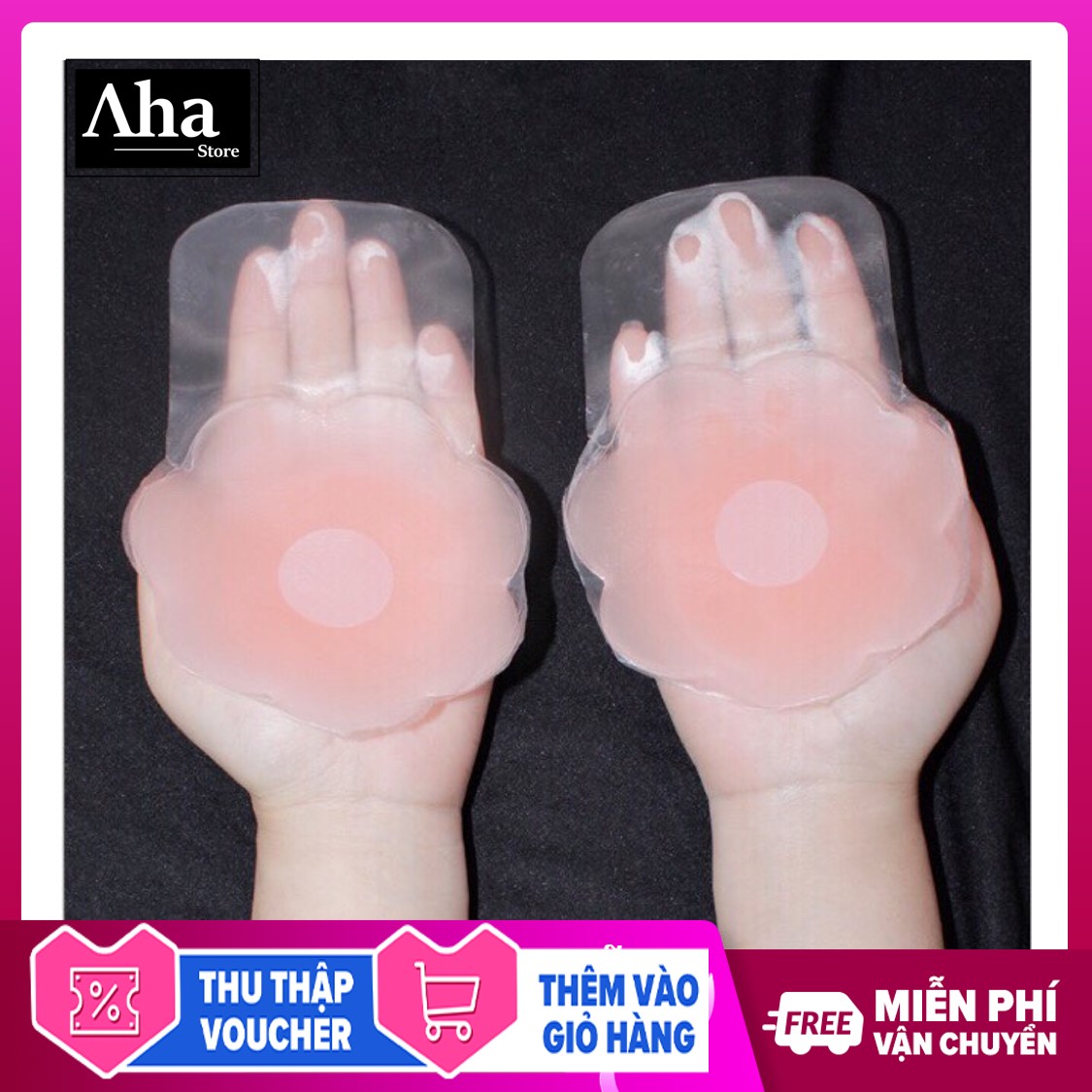 Combo 2 miếng dán ngực silicon nâng ngực chống chảy sệ chuyên dụng để mặc áo váy khoét sâu áo hai dây đồ xuyên thấu MD01
