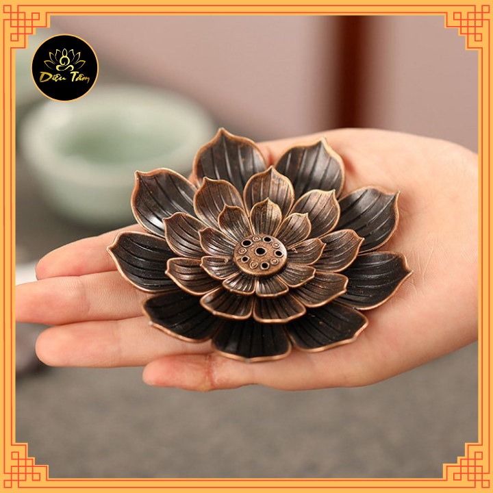 Censer stormed agarwood-censer đốt bass shaped petal lotus gift watch lot plug incense