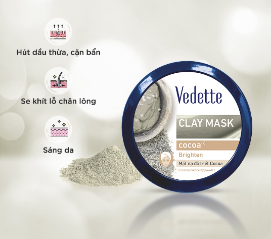 Mặt Nạ Đất Sét Bùn Non Cocoa Vedette 145Gr