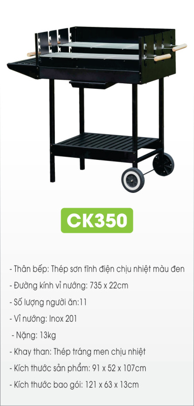 Bếp nướng BBQ ngoài trời CK350