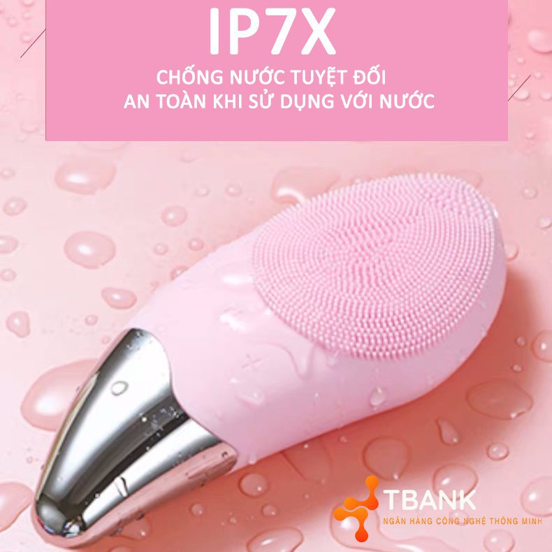 Máy rửa mặt massage nâng cơ - sonic facial brush - sạc điện