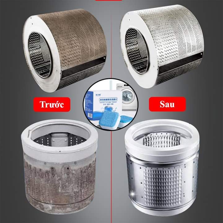 Tẩy lồng máy giặt hộp 12 viên