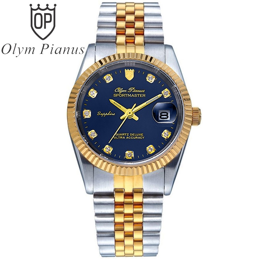 Đồng hồ nam dây kim loại Olym Pianus OP89322 OP89322MSK xanh