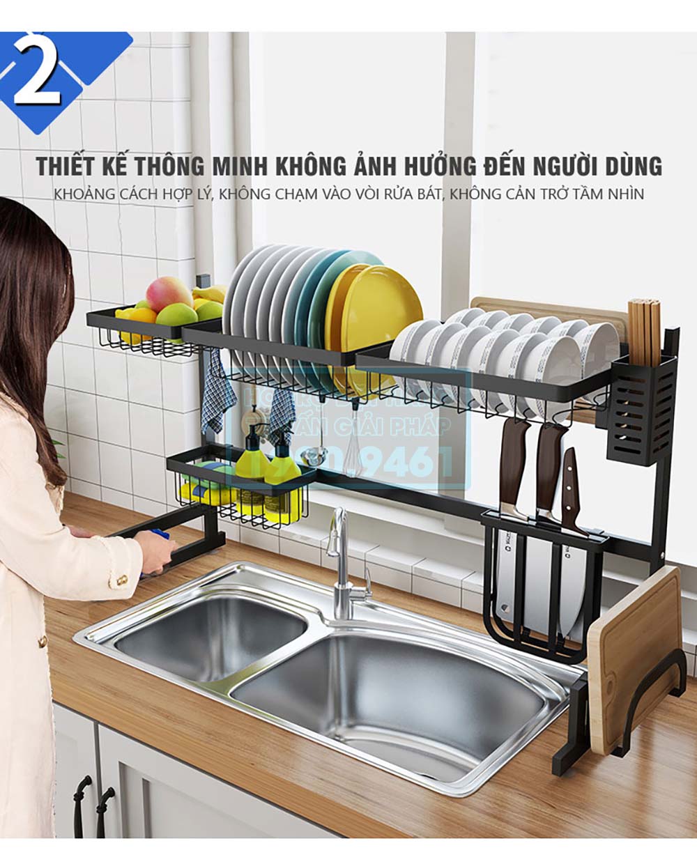 Kệ nhà bếp đa năng để gia vị chén bát 9363