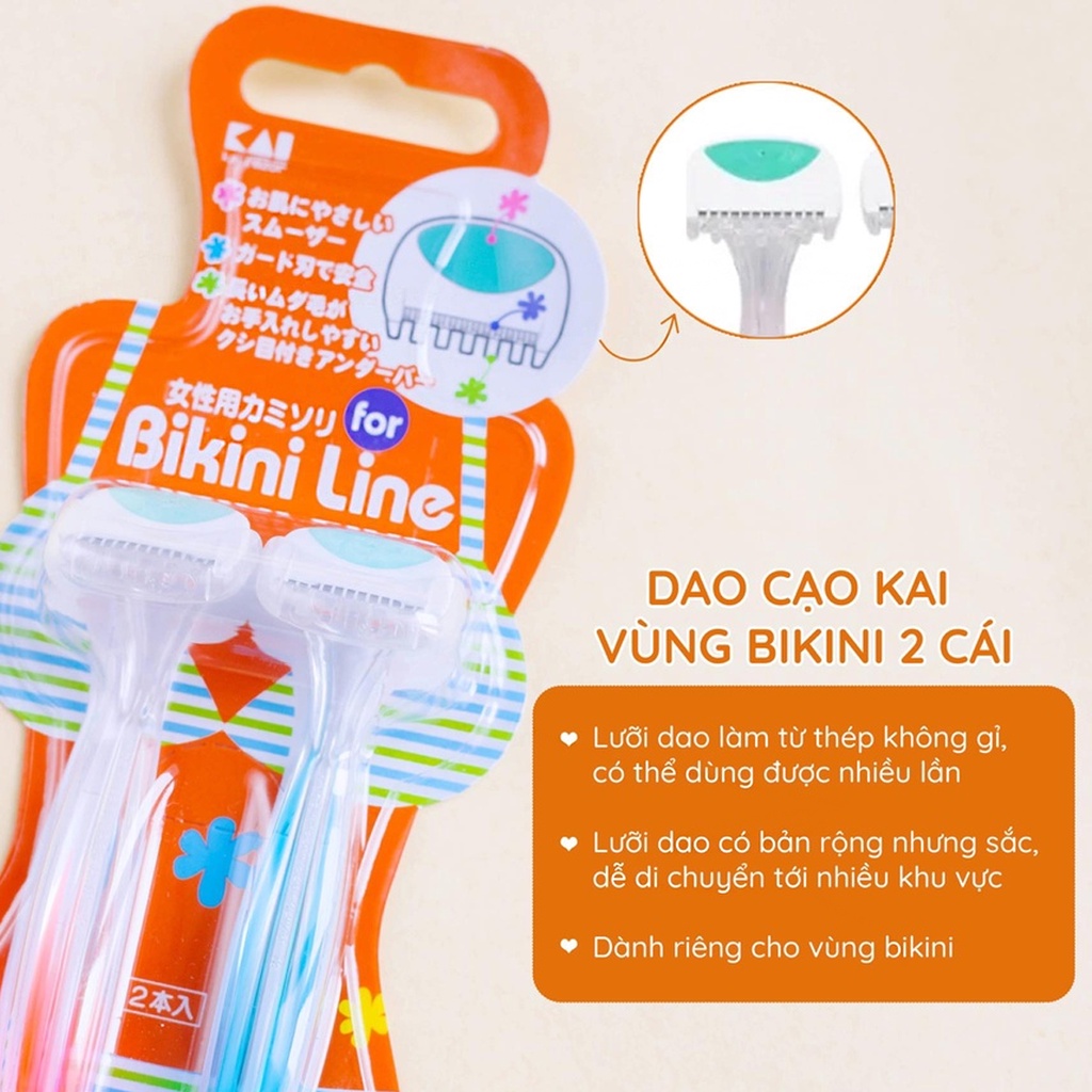 Dao Cạo Vùng Bikini Kai Bikini Line Razor - Set 2 chiếc
