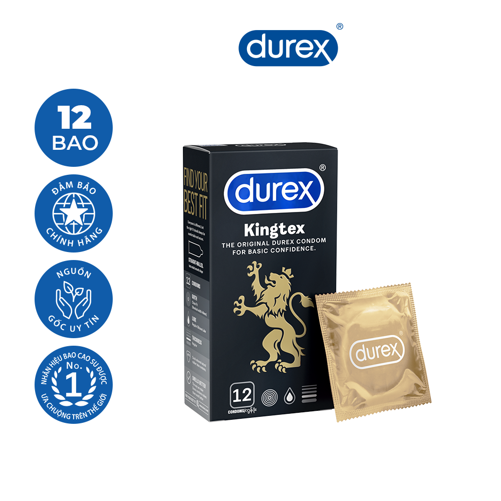 Bao Cao Su Durex Kingtex Hộp 12 Bao