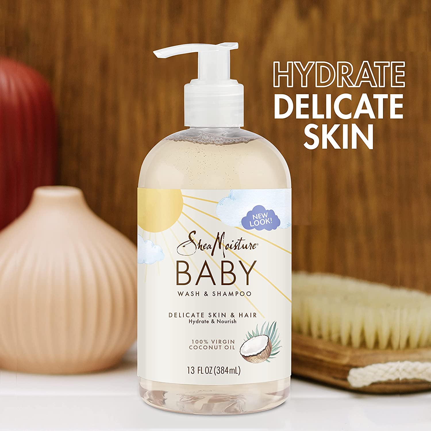 Sữa tắm gội cho bé Shea Moisture dung tích 384ml