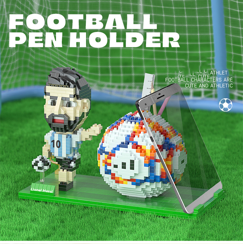 Mô hình lego cầu thủ bóng đá Ronaldo Messi Neymar