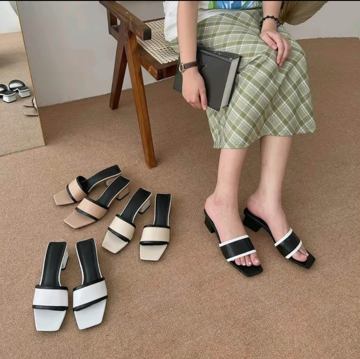 Dép quai Ngang 3P Da phối Siêu Xinh