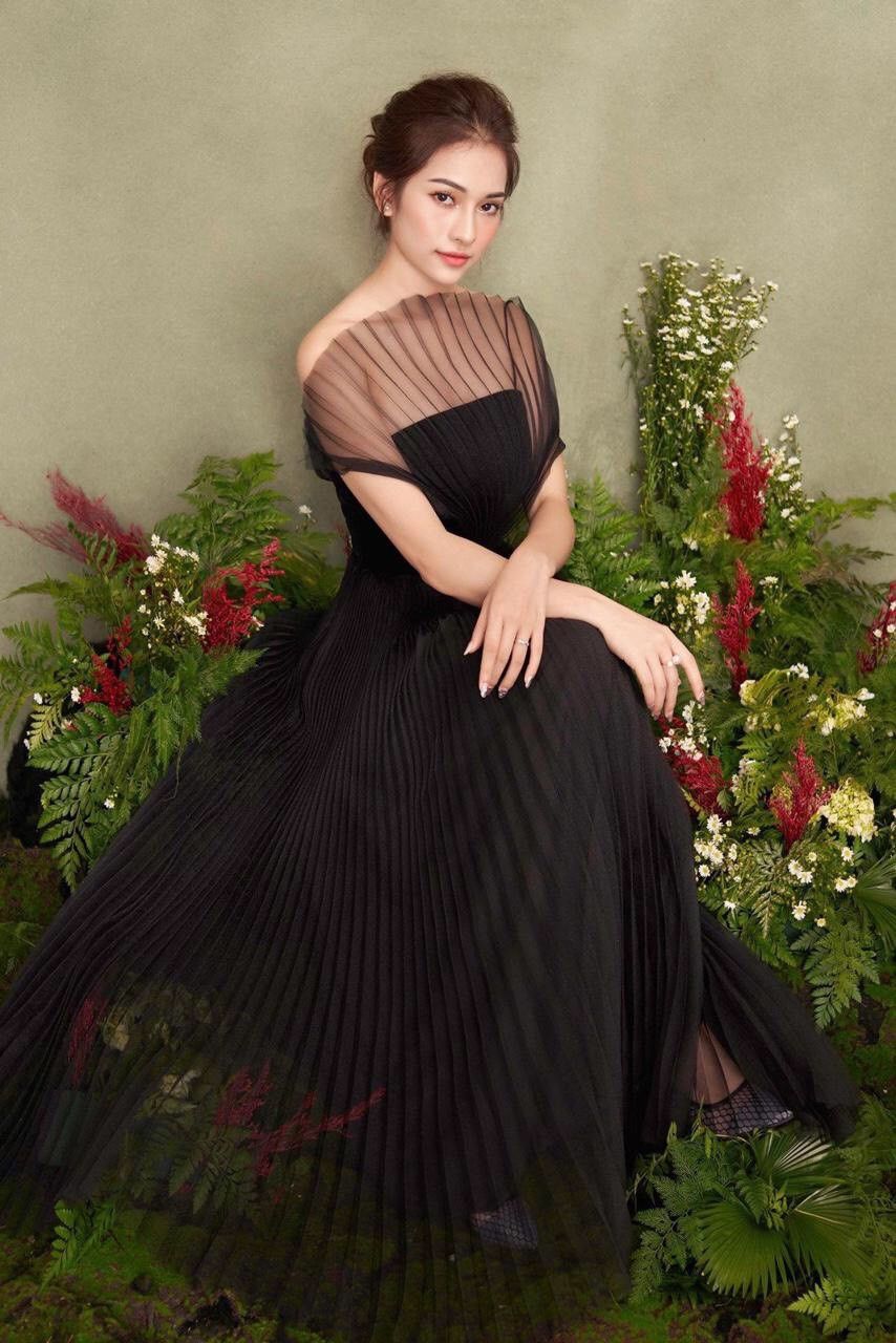 Đầm maxi dự tiệc dập ly